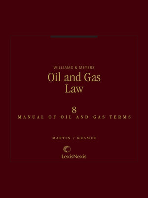 cover image of Williams & Meyers, Oil and Gas Law